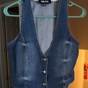 SER.O.YA Women's Taylor Denim Vest